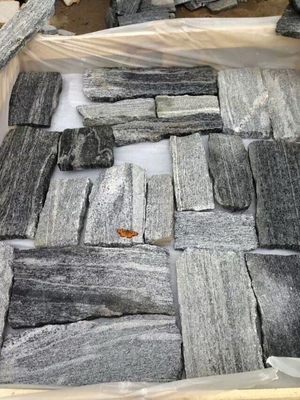 China Cloudy Grey Granite Field Stone Random Granite Stone Veneer Natural Stone Cladding supplier